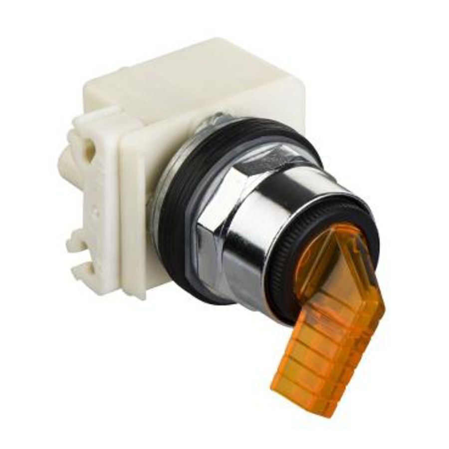 Keuzeschakelaar Verlicht 2 standen 30mm Oranj Harmony 9001K