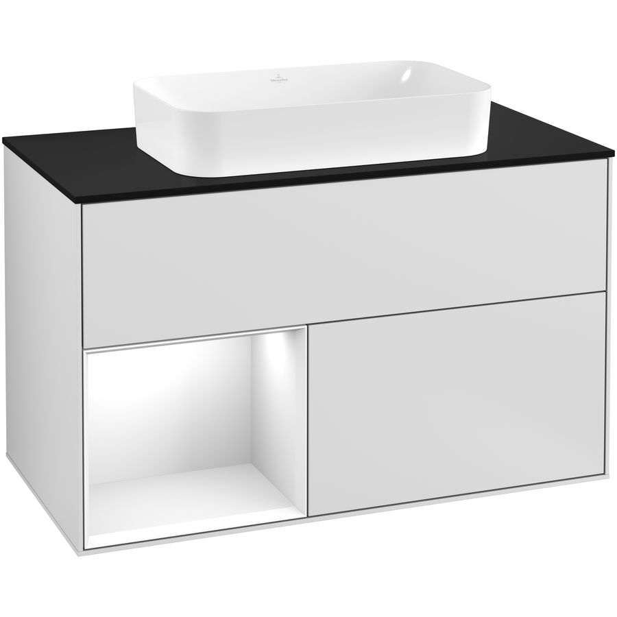 Wastafelonderkast Finion 1000x603x501mm White Matt Lacquer G242GFMT