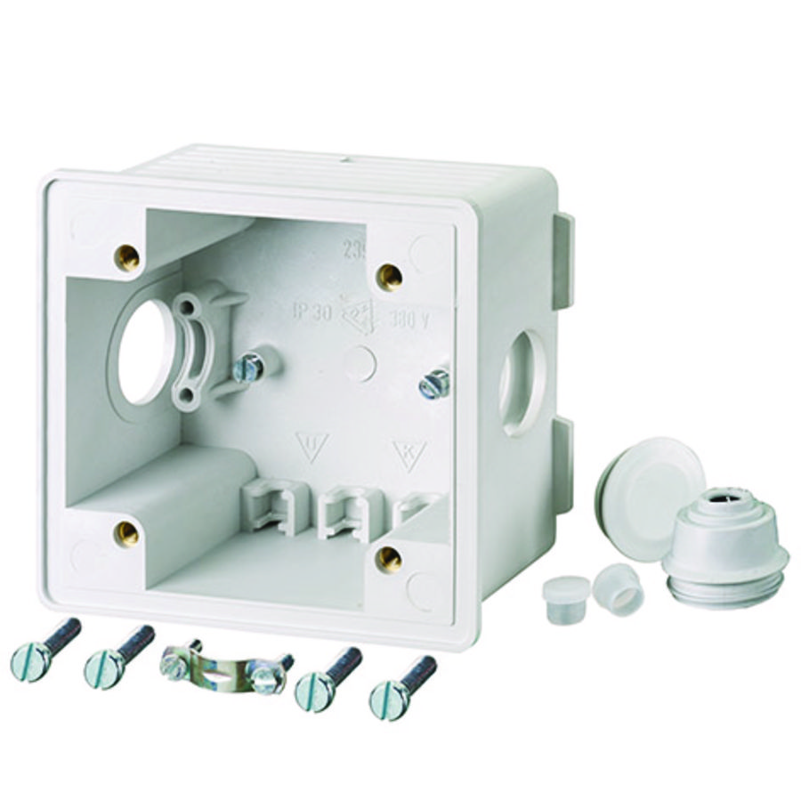 inbouwdoos tbv 16A en 32A CEE Wandcontactdoos recht