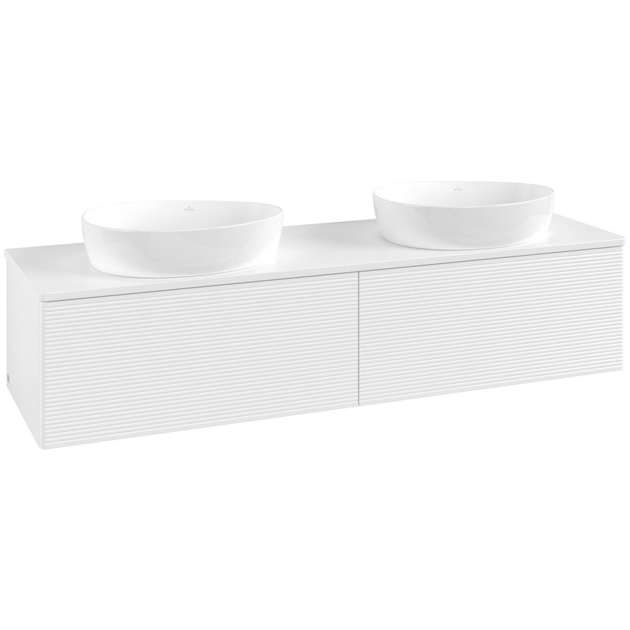 Wastafelonderkast Antao 1600x360x500mm White Matt Lacquer L39110MT