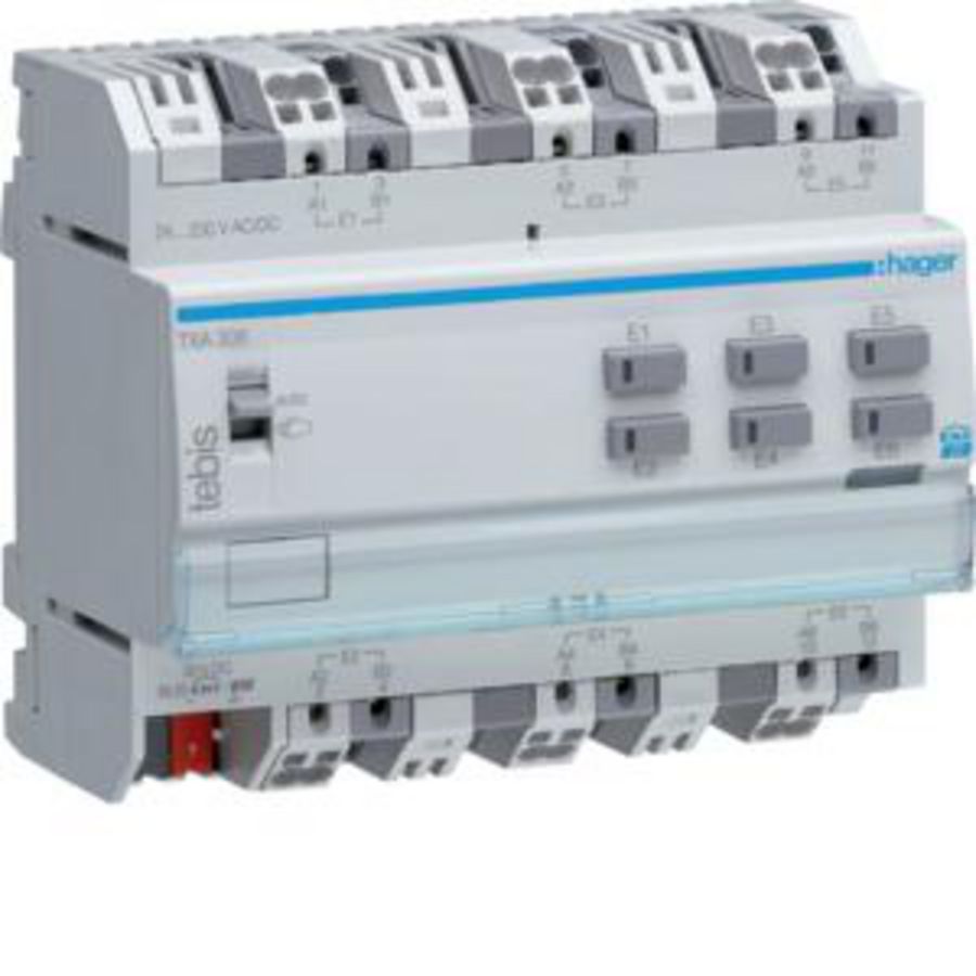 Universele ingangsmodule 6-voudig KNX 24-230V