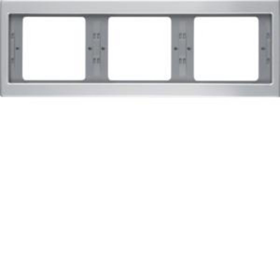 Afdekraam 3-v hor. berker K.5 aluminium