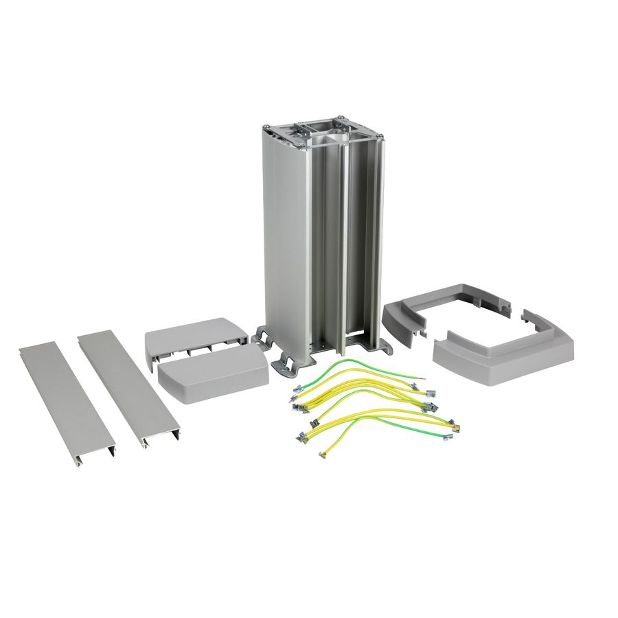 Energiezuil 4 compartiment 45mm 0,3M ALU