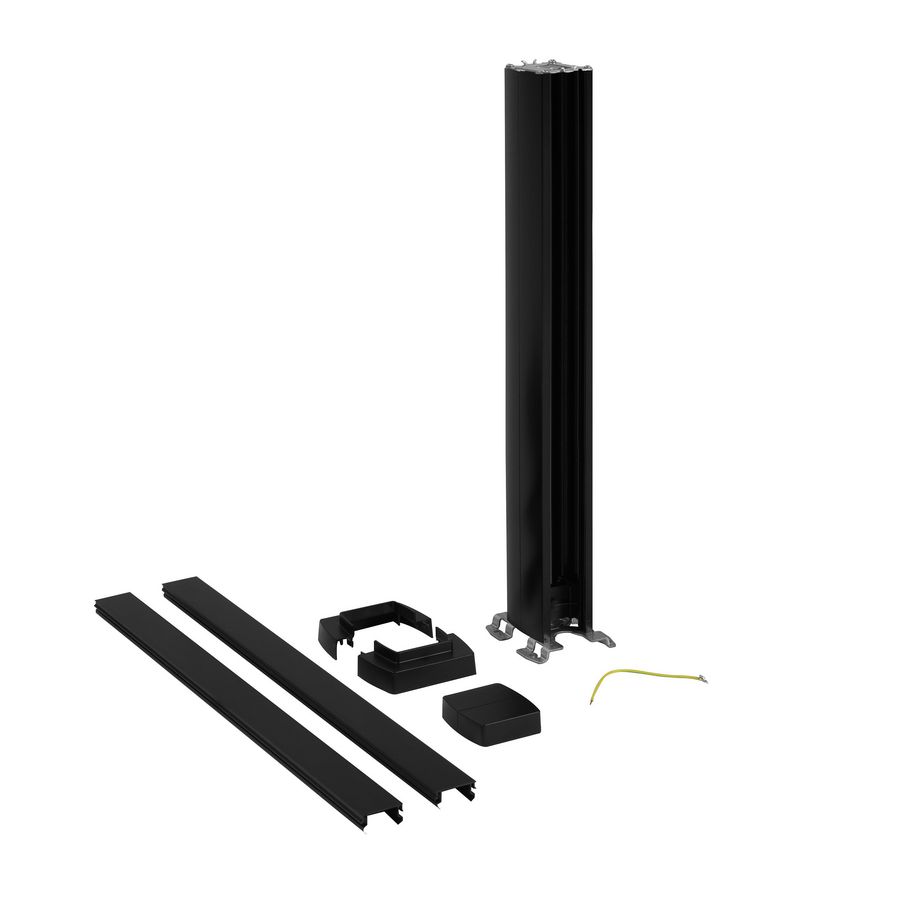 Energiezuil 1 compartiment 45mm 0,68M zwart