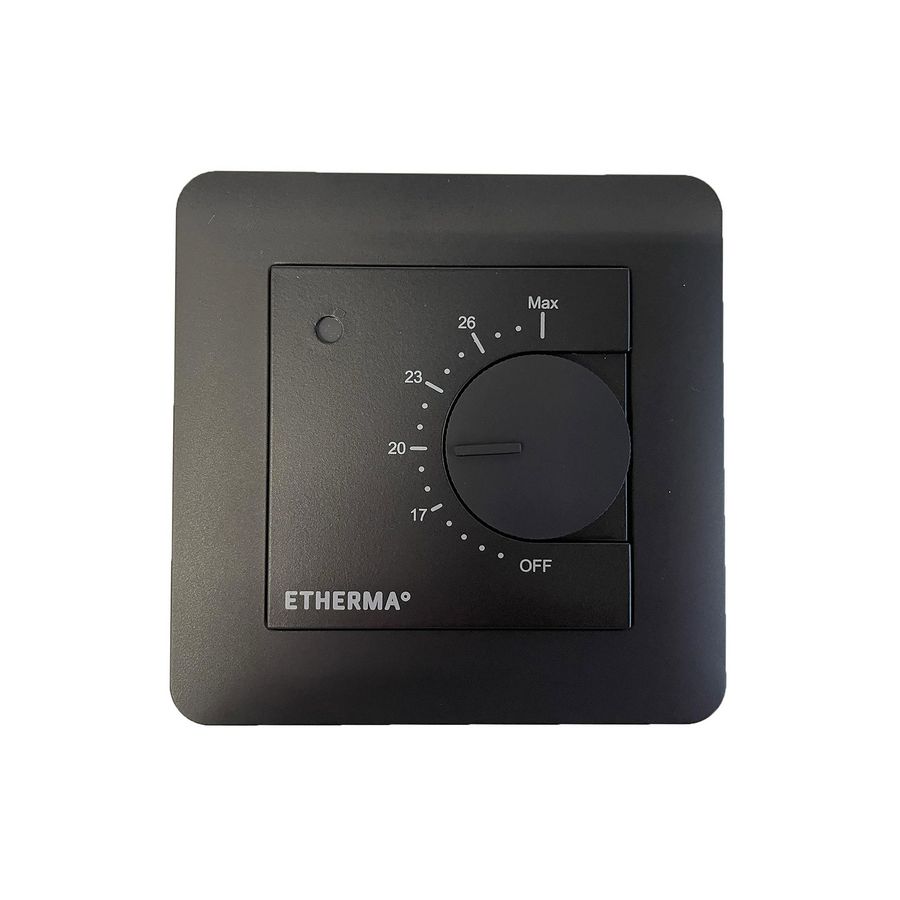 Afdekraam & cover in het zwart voor thermostaat eBASIC-1