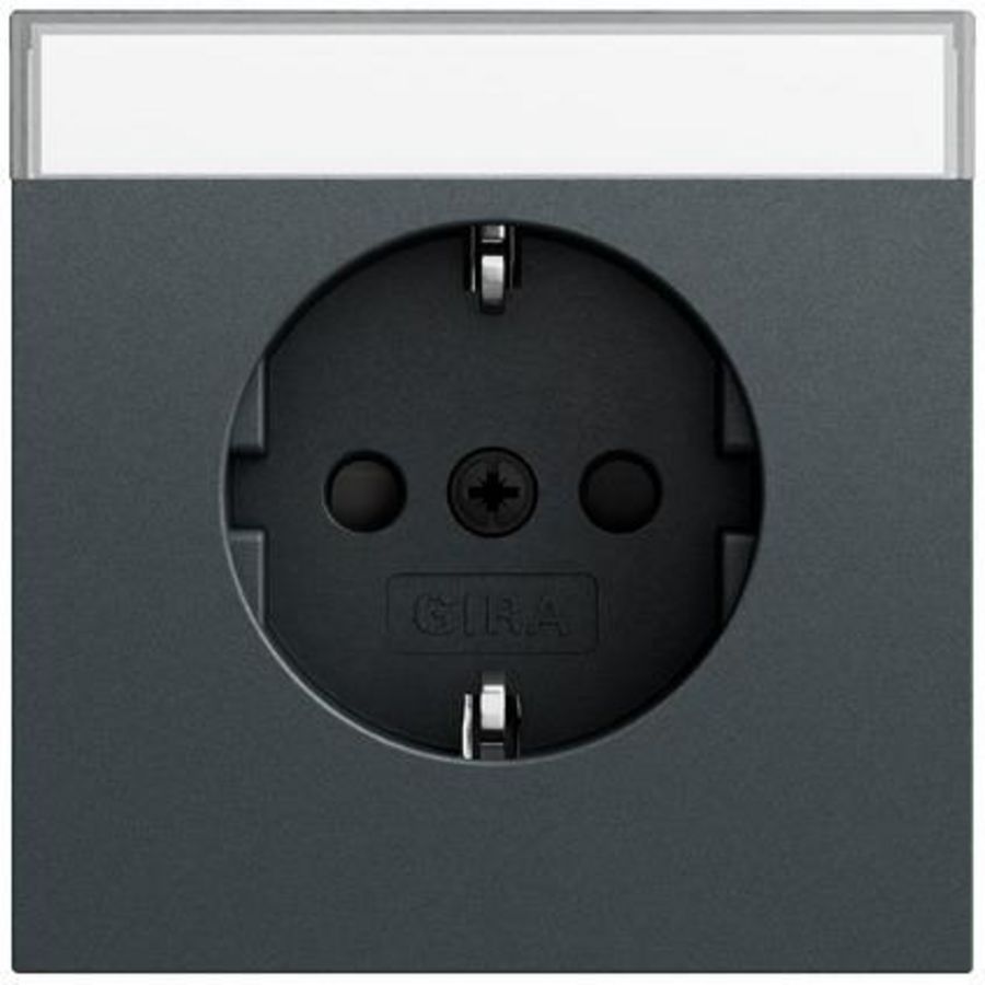 wandcontactdoos met randaarde TK + Safety Plus System 70 antracit(gel.)