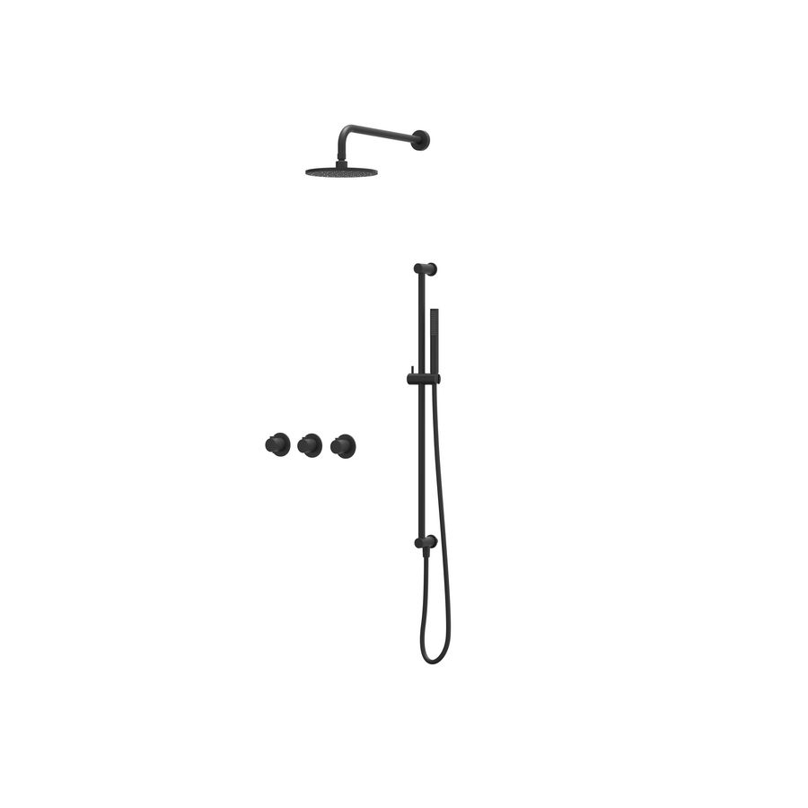 Afbouwdeel regendouche combiset Pact 4 inbouwthermostaat mat zwart CSP4EXMZADAB excl. inbouwbox