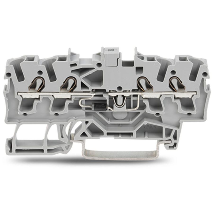 Moduleklem 4-draads met diode 1N4007 grijs VVE=100