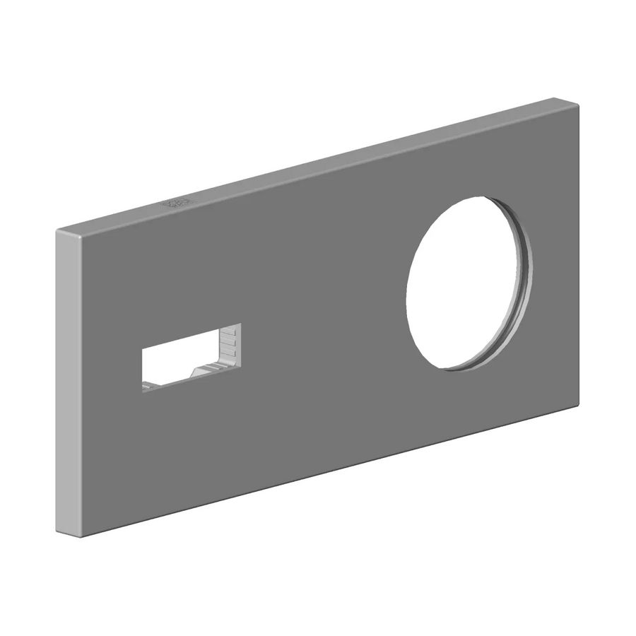 Afdekplaat 80x180x9mm Dark Chrome