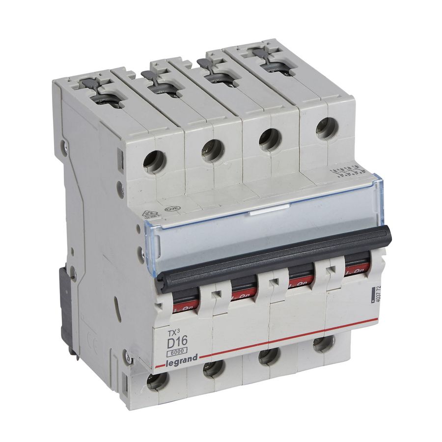 Installatieautomaat MCB TX3 4-polig D-karakteristiek 16A 6000A