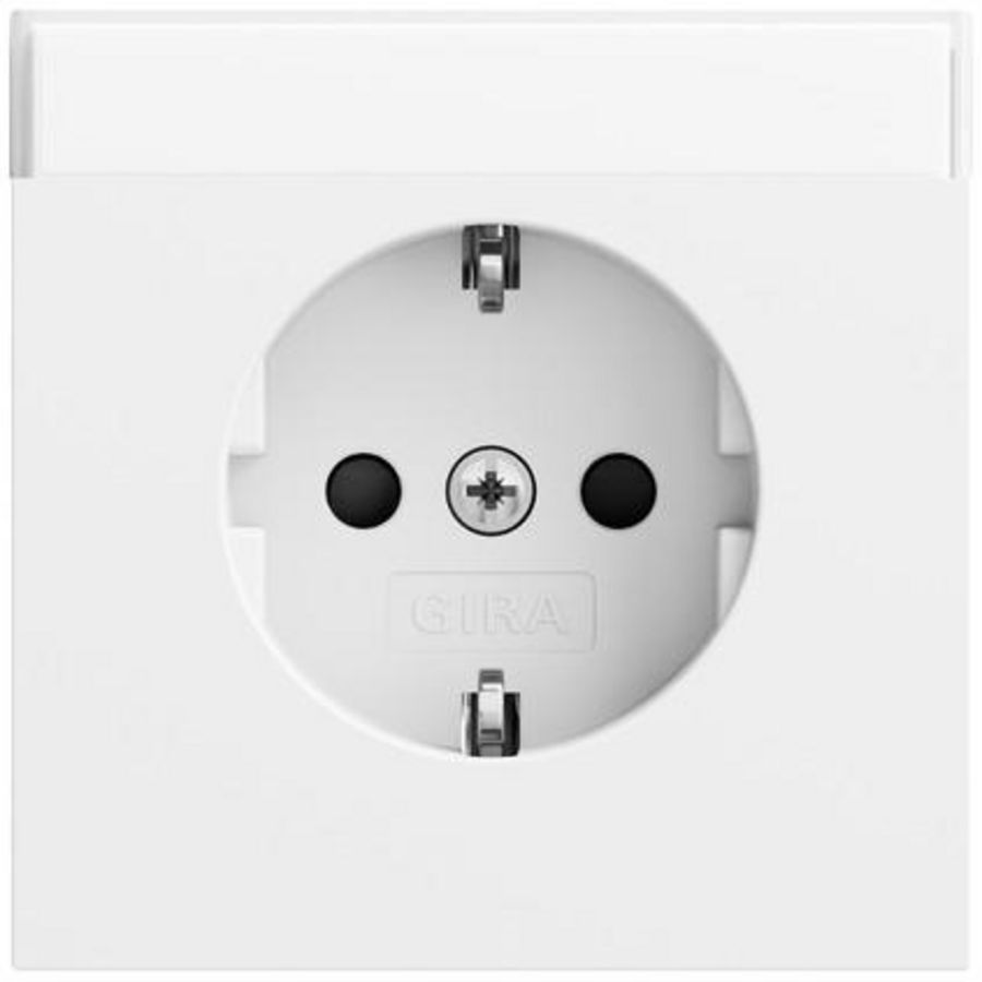 wandcontactdoos met randaarde TK + Safety Plus System 70 zuiver wit m(gel.)