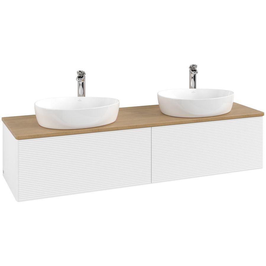 Wastafelonderkast Antao 1600x360x500mm White Matt Lacquer L39151MT