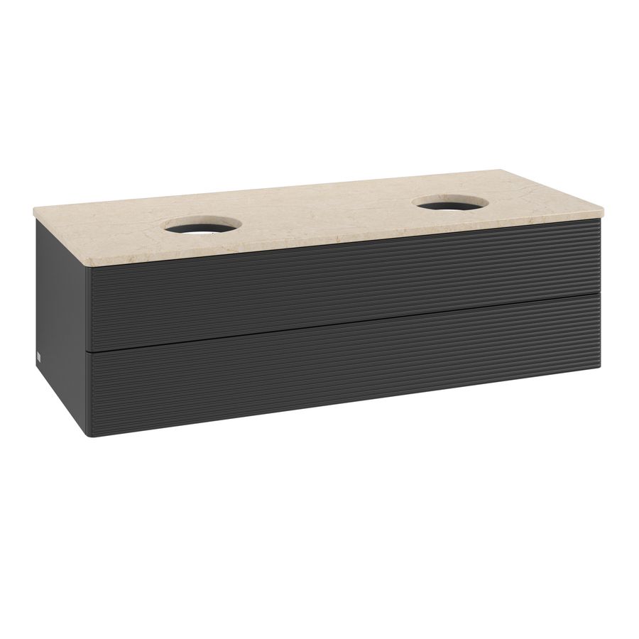 Wastafelonderkast Antao 1200x360x500mm Black Matt Lacquer L24113PD