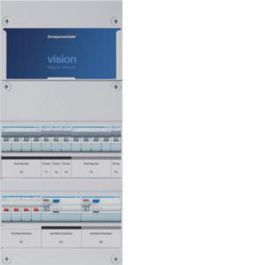 Groepenkast 4-groepenverdeler HS 2xALS 4P 30mA +K+K 3-fase