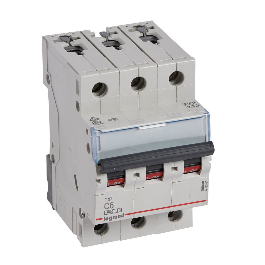 Installatieautomaat MCB TX3 3-polig C-karakteristiek 6A 6000A