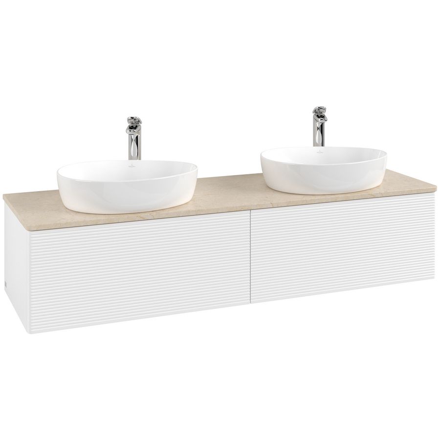 Wastafelonderkast Antao 1600x360x500mm White Matt Lacquer L39153MT