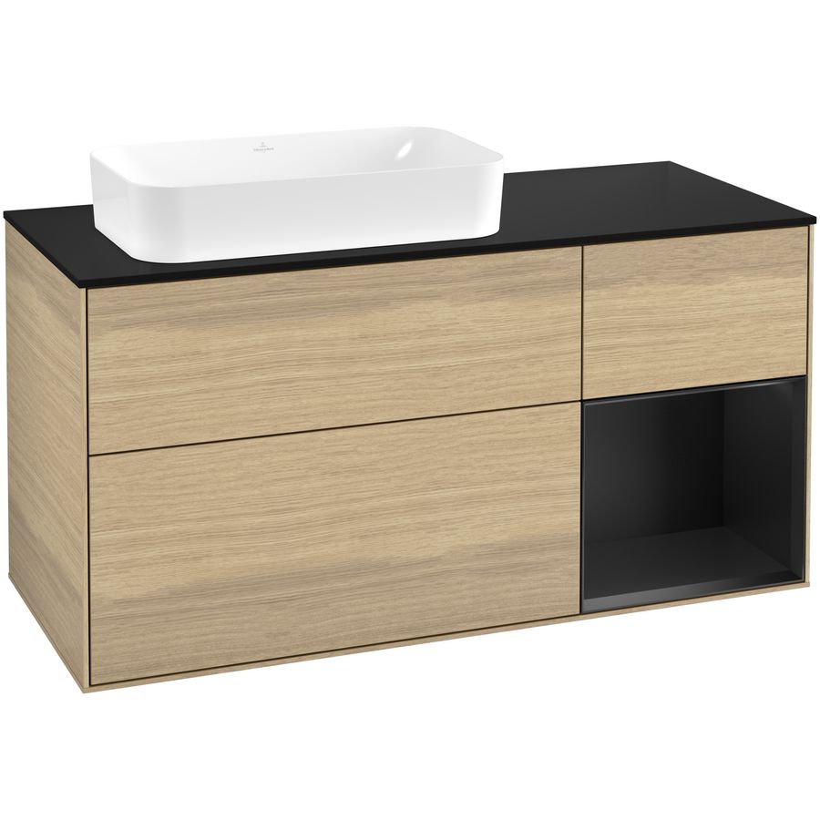 Wastafelonderkast Finion 1200x603x501mm Oak Veneer G692PDPC