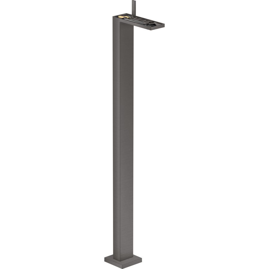 AXOR MyEdition 1-hendel wastafelmengkraan vloergemonteerd zonder plaat met afvoerplug Brushed Black Chrome