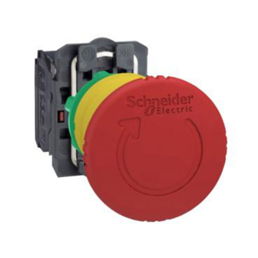 Noodstopknop 40mm 22mm Draaiontgrendeling Rood Harmony XB5