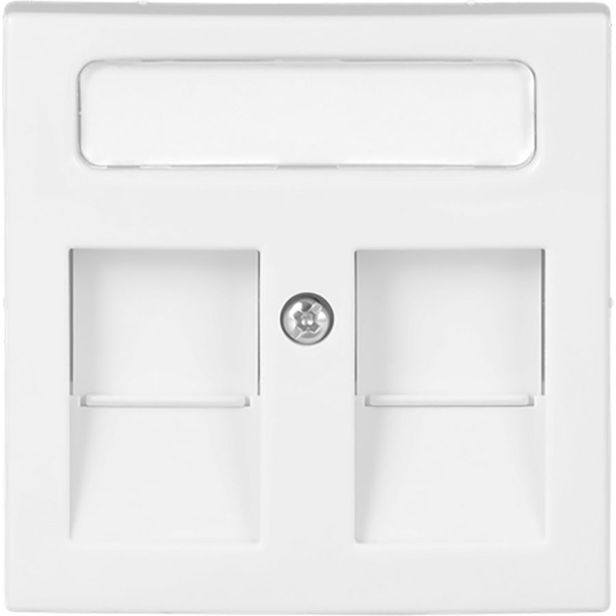 Centraalplaat 2 x mod jack schuifjes SI-B-alpin wit (1800-914)