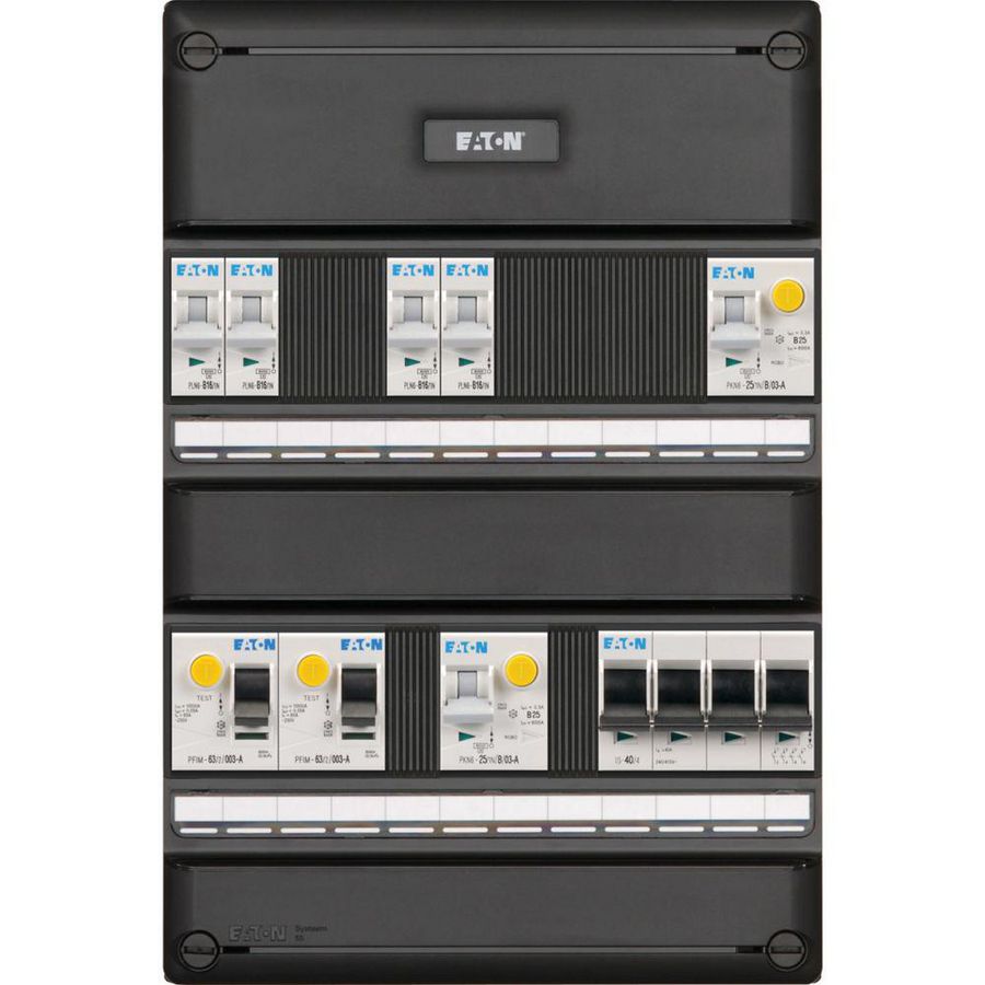 S55 PV ready FLEX, 1f / 3f, Inst.aut. 4 gr 2 ALS 63A 2p PV EV HS 64 Eaton