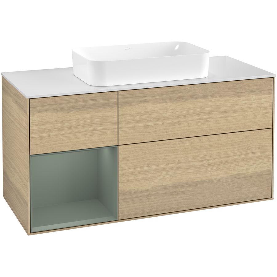 Wastafelonderkast Finion 1200x603x501mm Oak Veneer G701GMPC