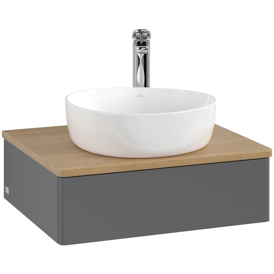 Wastafelonderkast Antao 600x190x500mm Antr. Matt Lacquer K07051GK