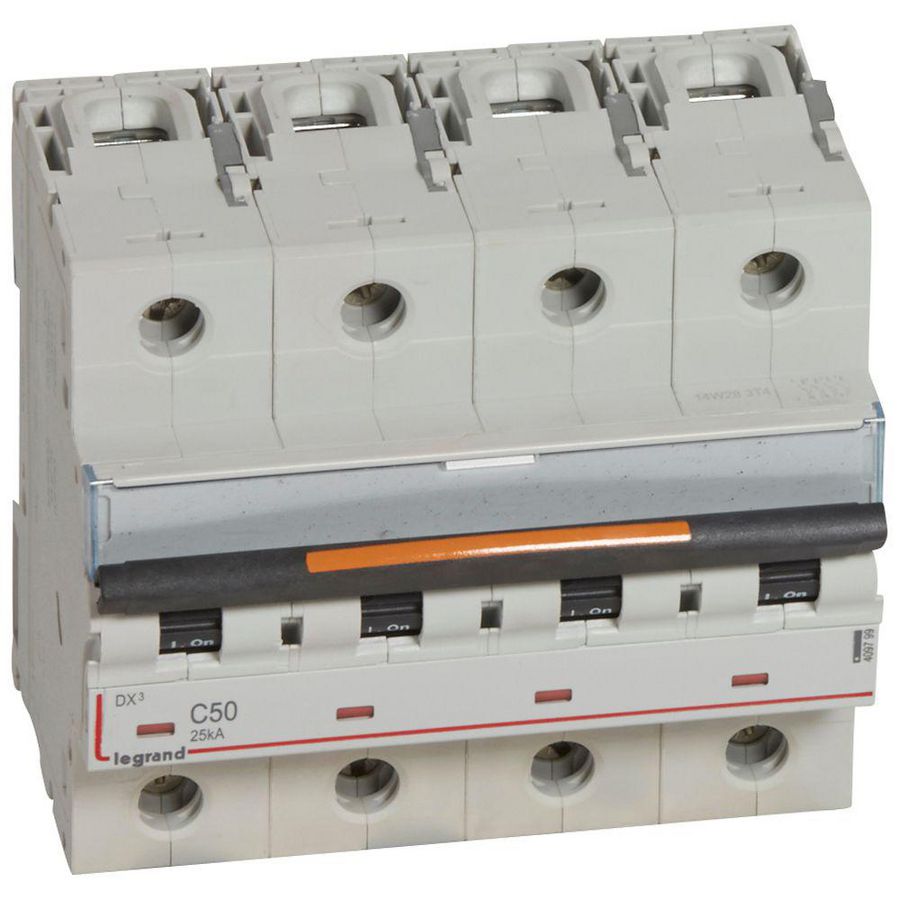 Installatieautomaat 4-polig C-karakteristiek 50A 25kA DX³ DIN