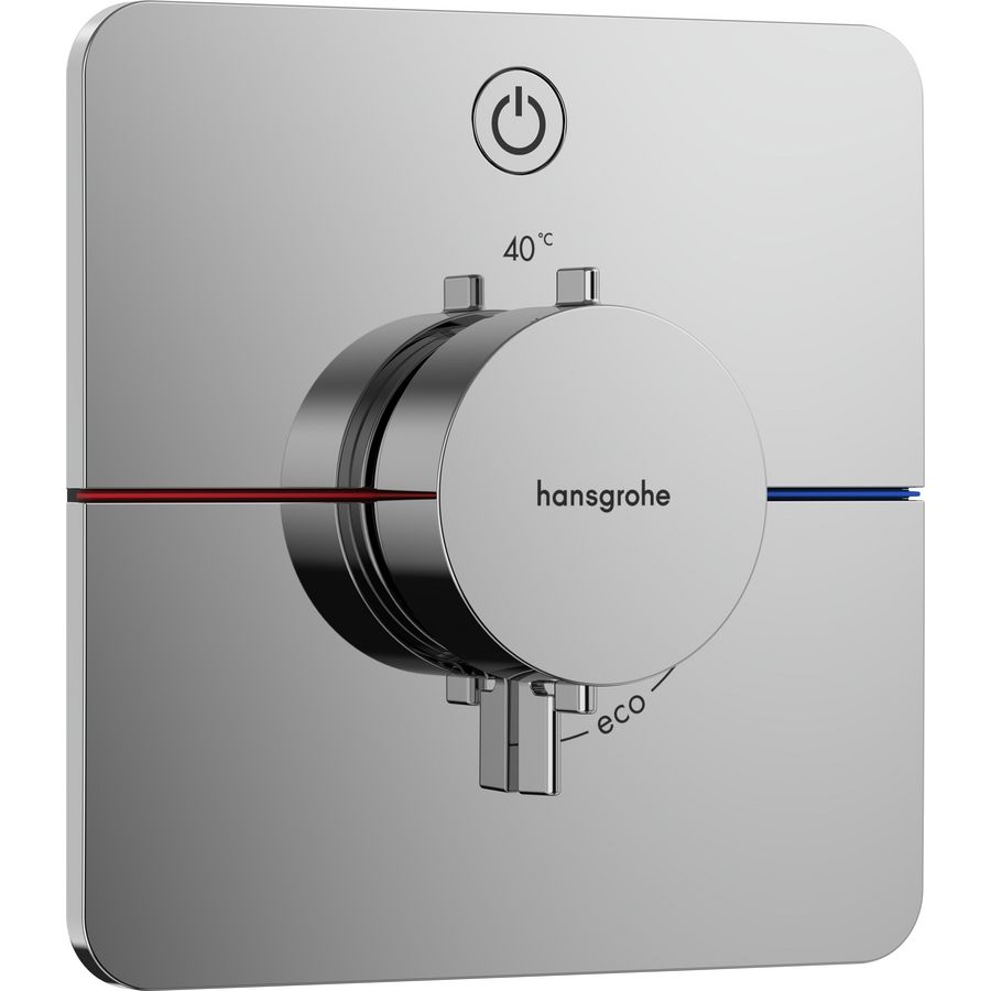ShowerSelect Comfort Q thermostaat afbouwdeel tbv inbouw voor 1 functie chroom