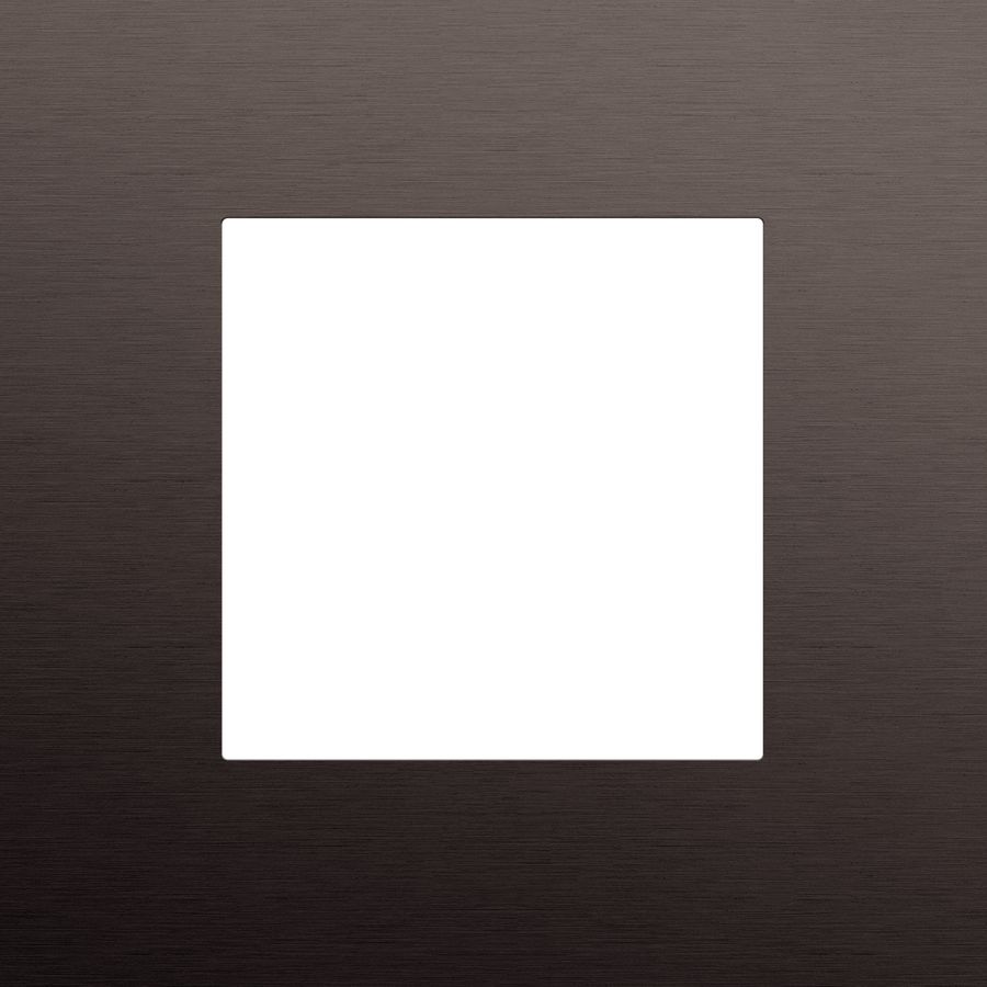 Enkelvoudige afdekplaat Niko Pure alu ganache brushed