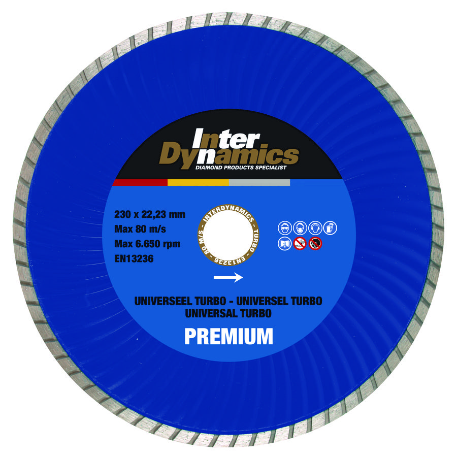 Universeel Turbo Premium diamantzaagblad 125mm as 22.23mm