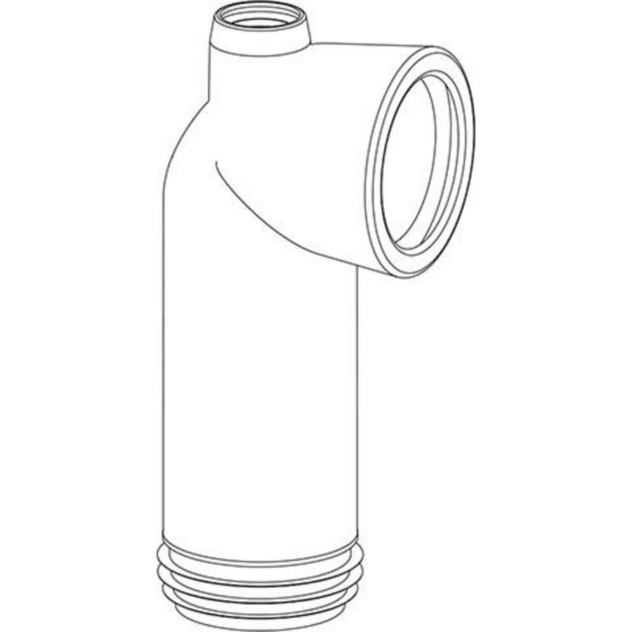 NKS closetafvoerbocht 303M L=180mm wit