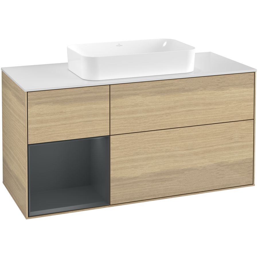 Wastafelonderkast Finion 1200x603x501mm Oak Veneer G701HGPC