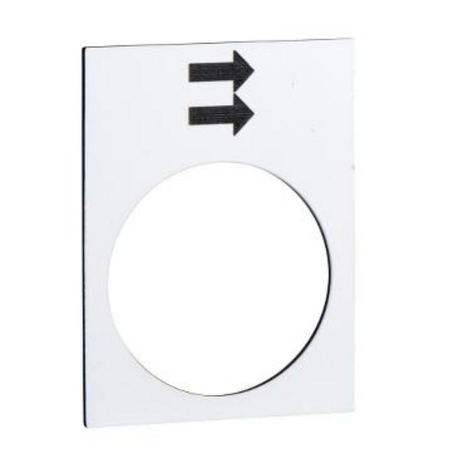Etiket 30x40mm Met symbool Wit Harmony XB4/XB5 VVE=10