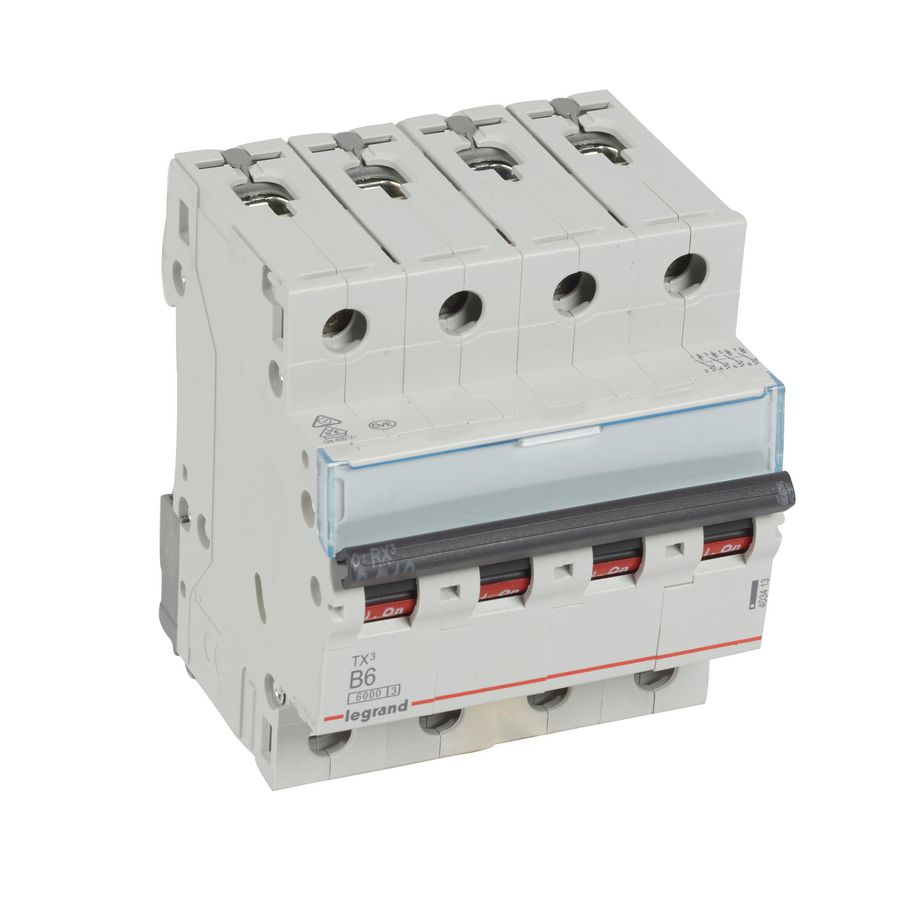 Installatieautomaat MCB TX3 4-polig B-karakteristiek 6A 6000A