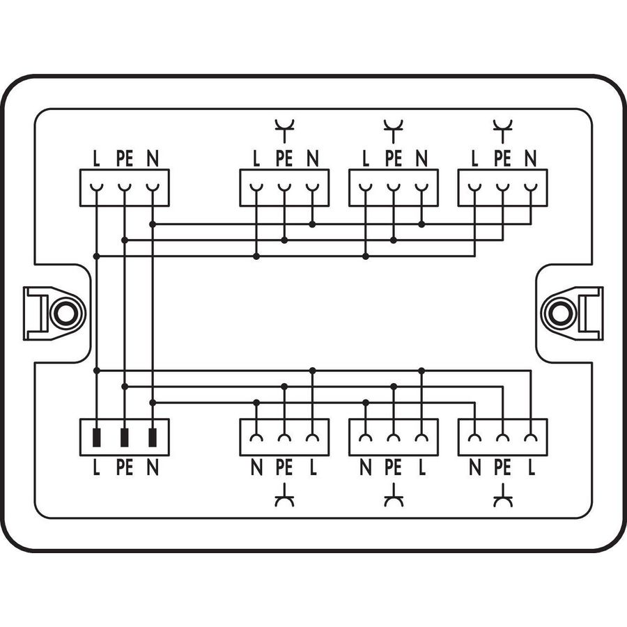 Verdeeldoos Wisselstroom (230V) 1 ingang 899-681/104-000