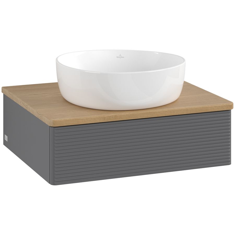Wastafelonderkast Antao 600x190x500mm Antr. Matt Lacquer K07111GK
