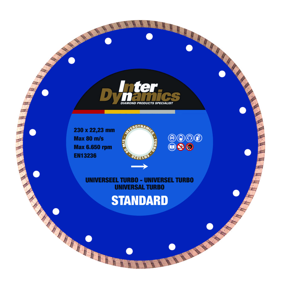 Universeel Turbo Standard diamantzaagblad 150mm as 22.23mm
