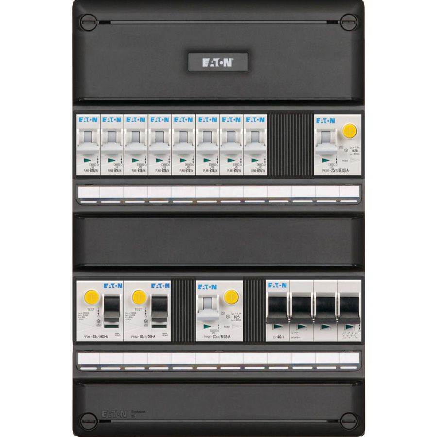 S55 PV ready, 1f / 3f, Inst.aut. 8 gr 2 ALS 63A 2p PV EV HS 64 Eaton