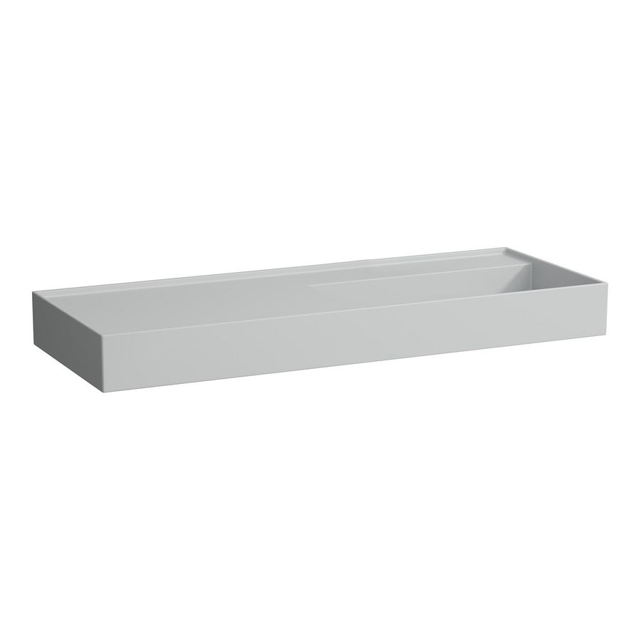 Wastafel afleg links met verborgen afvoer Grijze mat H8133337591121