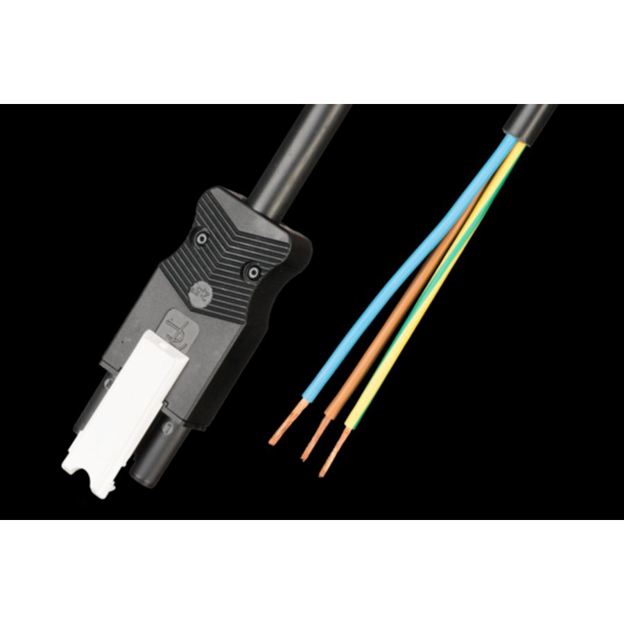 Prefab aansluitsnoer female 3-polig 2,5mm² LV15 37,5cm zwart Eca (AC166 ALCGB/325 37,5)