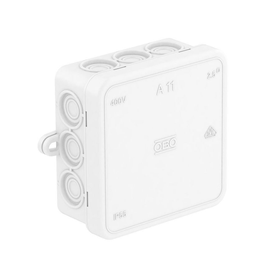 Kabeldoos 85x85x40mm polyethyleen reinweiß RAL9010 VVE=10