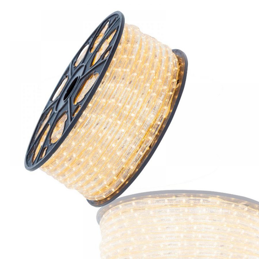Lichtslang LED 230V 24 LED p/mtr. WW 3000K p/meter L=44mtr.