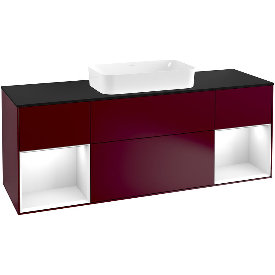 Wastafelonderkast Finion 1600x603x501mm Peony Matt Lacquer G332GFHB