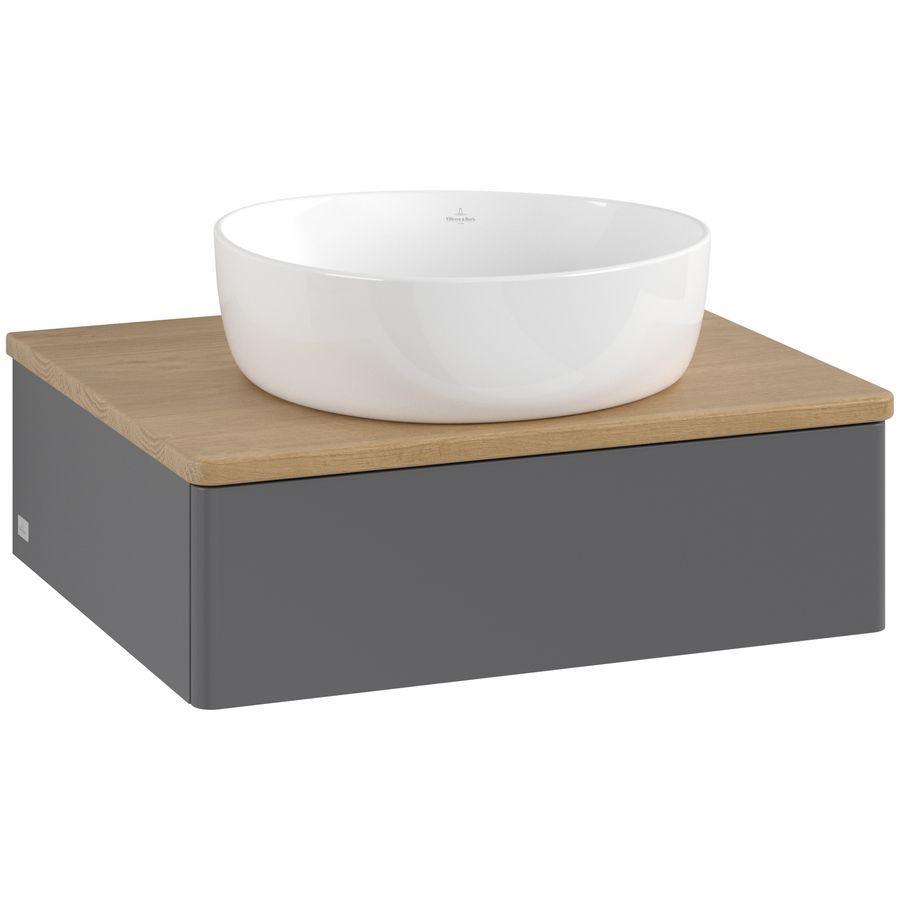 Wastafelonderkast Antao 600x190x500mm Antr. Matt Lacquer L07011GK