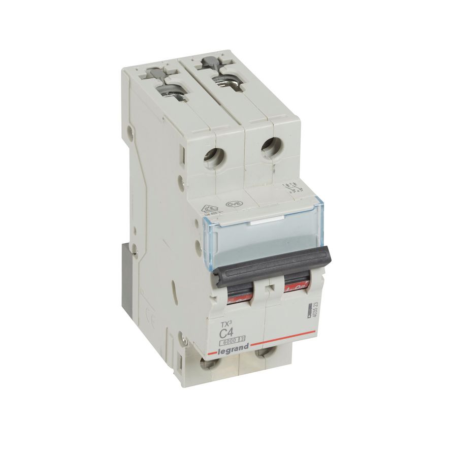 Installatieautomaat MCB TX3 2-polig C-karakteristiek 4A 6000A