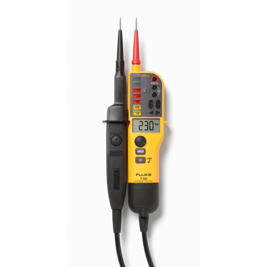 Spannings-/doorbeltester+LCD schakelbare belasting