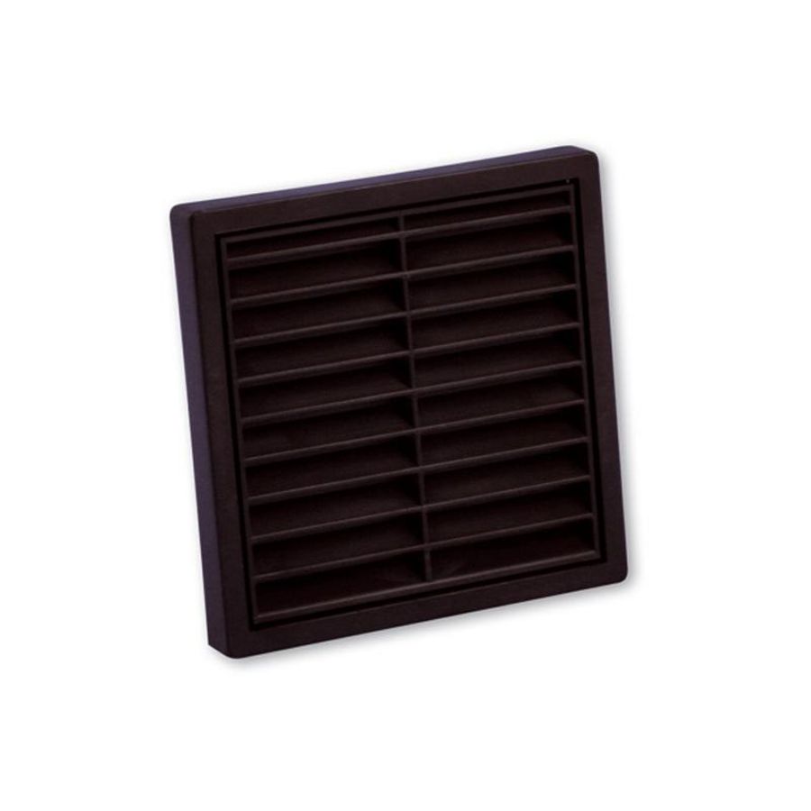 Ventilatierooster vlak Ø100mm bruin
