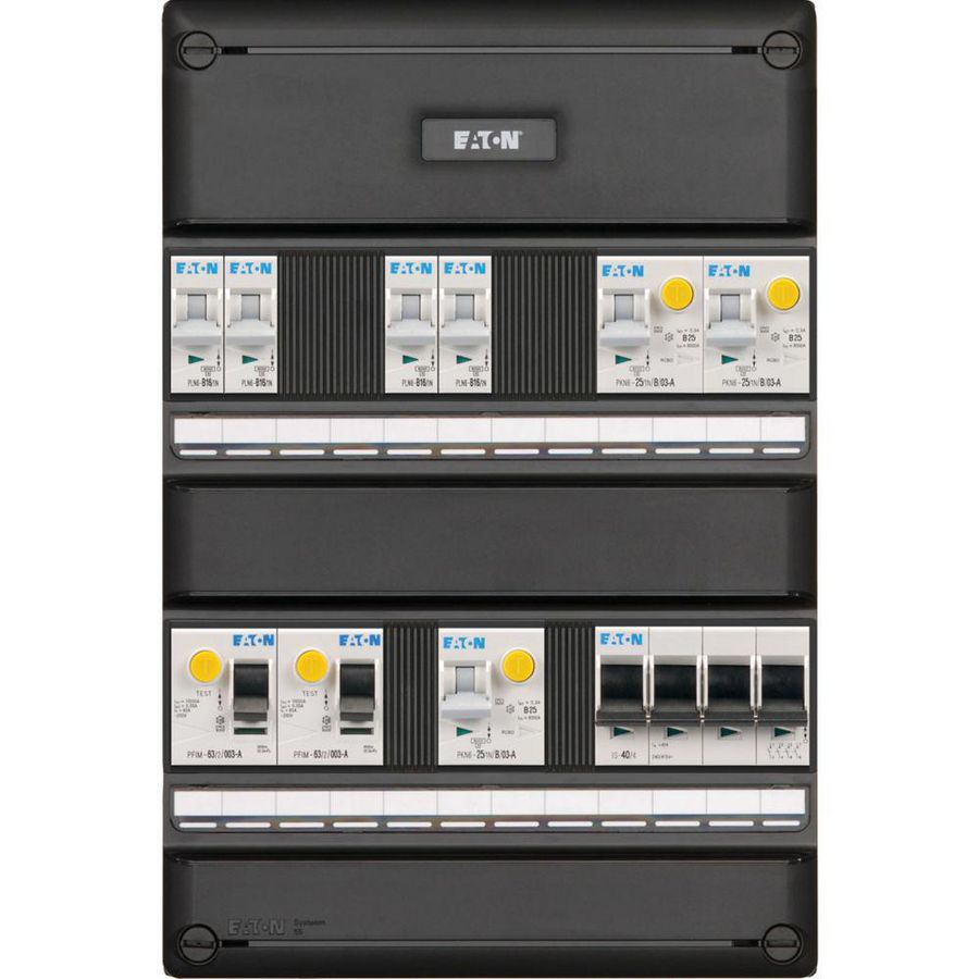 S55 PV ready FLEX, 1f / 3f, Inst.aut. 4 gr 2 ALS 63A 2p PV EV A HS 64 Eaton