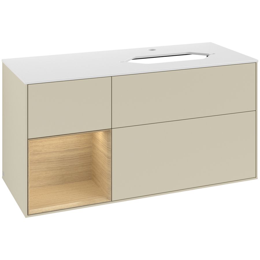 Wastafelonderkast Finion 1200x603x501mm S.Grey Matt Lacquer F271PCHJ